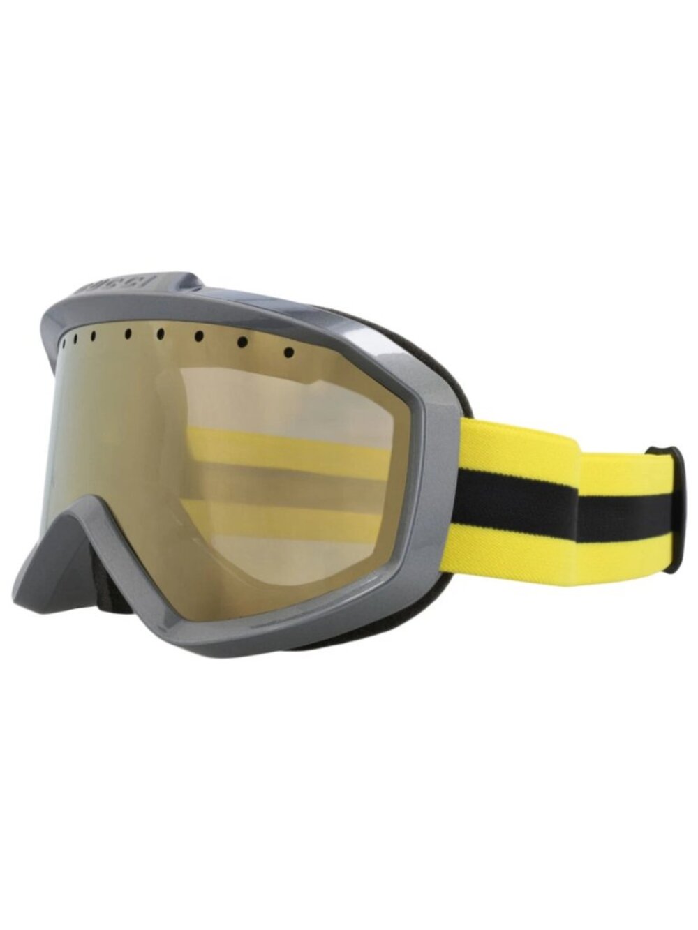 New Gucci Women's Sunglasses Shield Wrap Injection Frame Unisex Grey Yellow